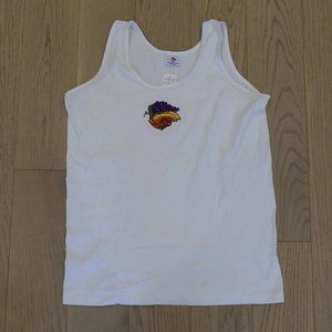 TSF Sportswear Fruit Vintage Made In USA White XLarge Tank Top